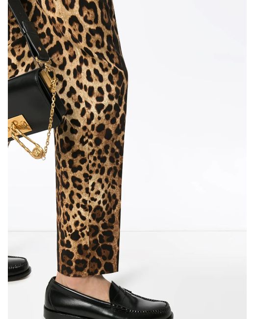 Dolce & Gabbana Natural Leopard-Print Tailored Trousers for men