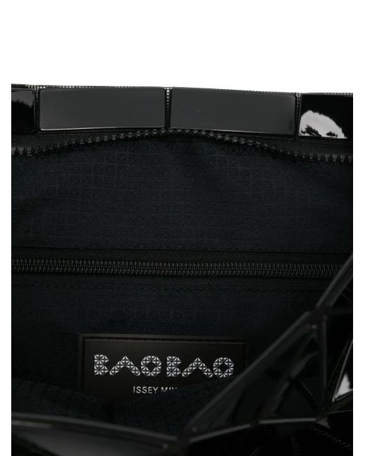 Issey Miyake Black Geometric-Pattern Shoulder Bag