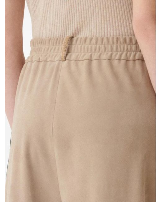 Fabiana Filippi Natural Pantalon À Taille Élastique Et Empiècements