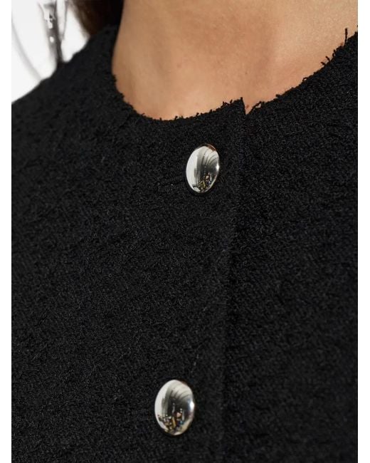 Rohe Black Button-Fastening Bouclé Jacket