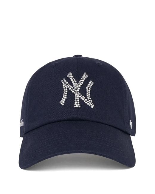 Sporty & Rich Blue X Yankees Krystal Baseball Cap