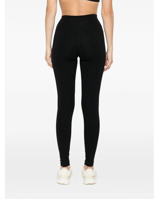 Sporty & Rich Black Srhwc High-Waist Logo Leggings