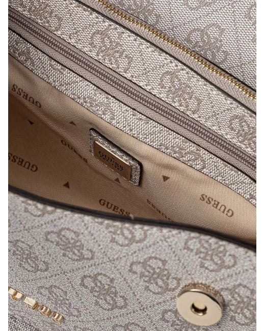 Guess Monogram Crossbody Bag Gray