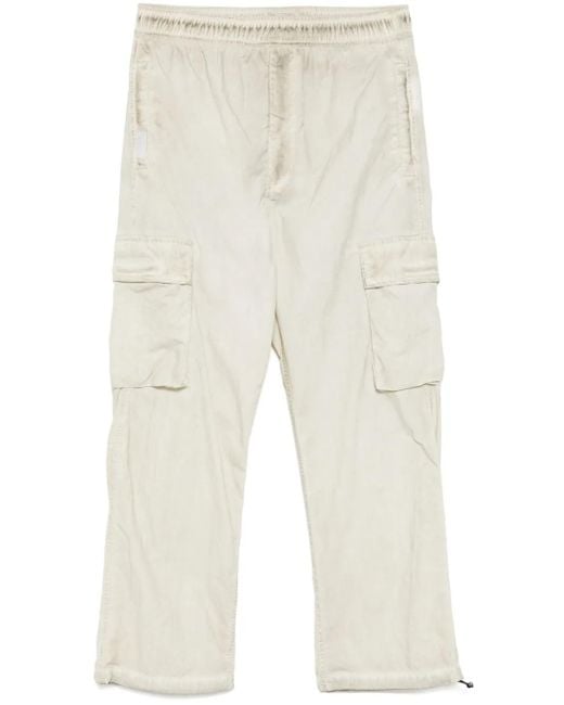 Izzue White Drawstring Cargo Trousers for men