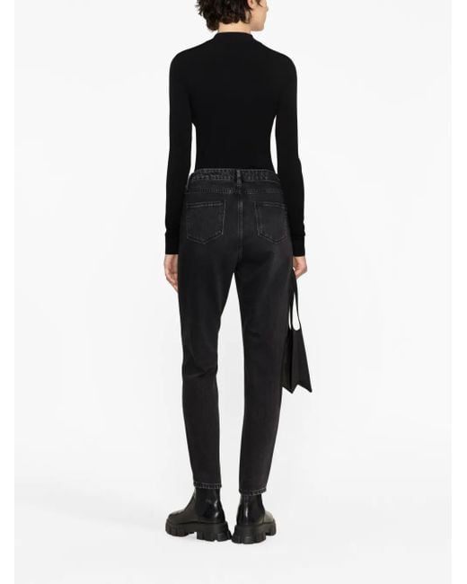 Karl Lagerfeld Black Rollkragenpullover Mit Logo-Stickerei