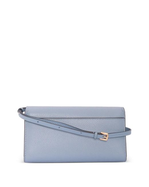 Michael Kors Blue Small Jet Set Clutch Bag