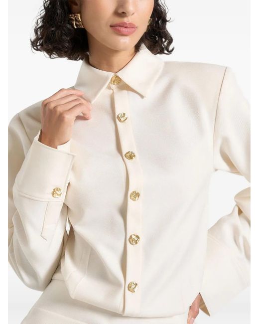 Manière De Voir White Laure Cargo Shirt Mini Dress