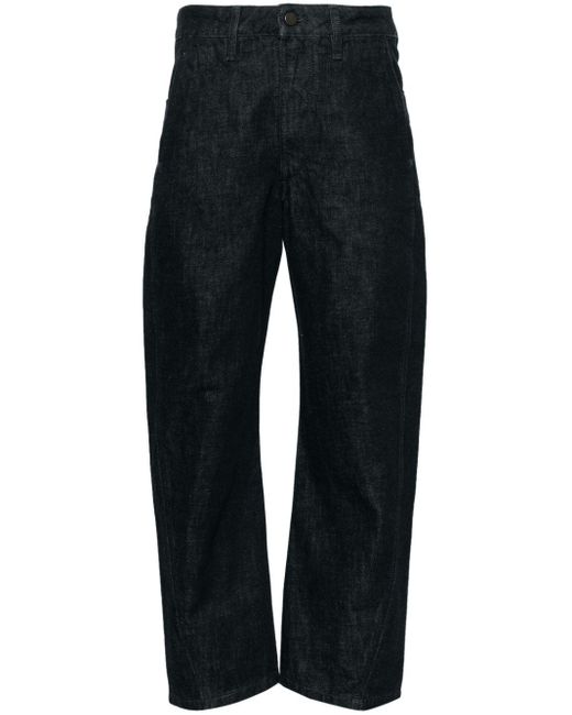 Lemaire Blue Twisted High-rise Cropped Jeans