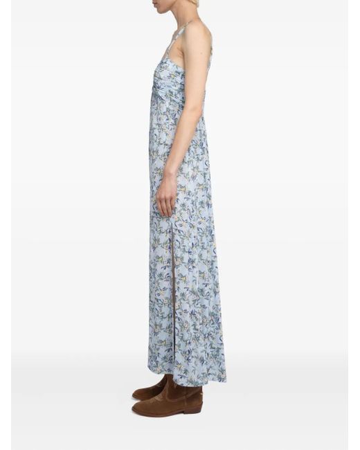 Zadig & Voltaire White Floral-Pattern Maxi Dress