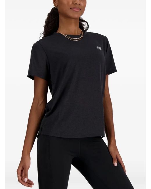 New Balance Black Logo-Detail T-Shirt