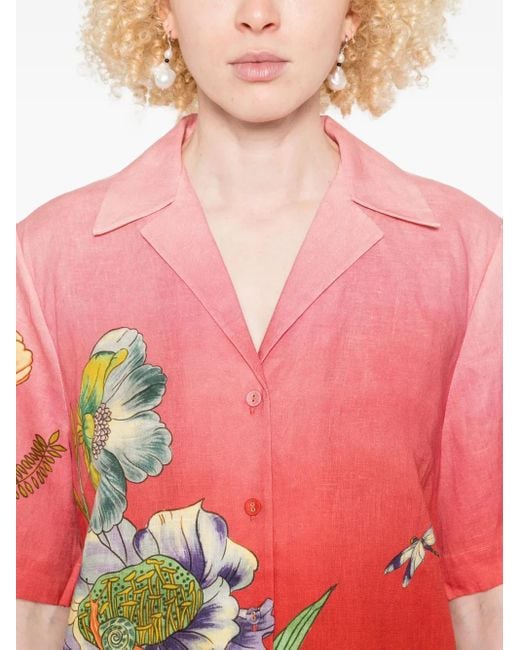 Camicia Inez A Fiori di ALÉMAIS in Pink