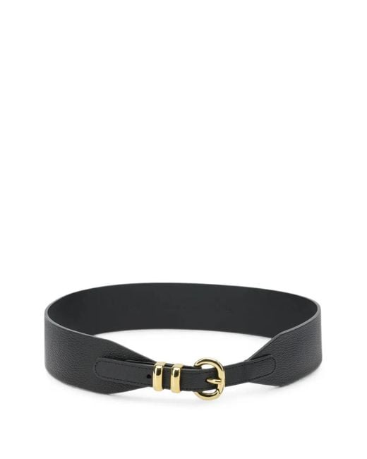 Andersons Black Buckle-Fastening Leather Belt