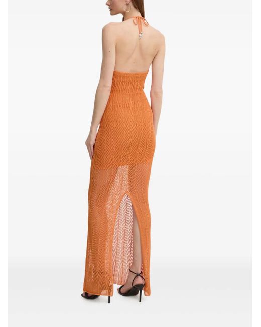 chevron bodycon maxi dress guess Shop GUESS Chevron bodycon maxi dress, Beige