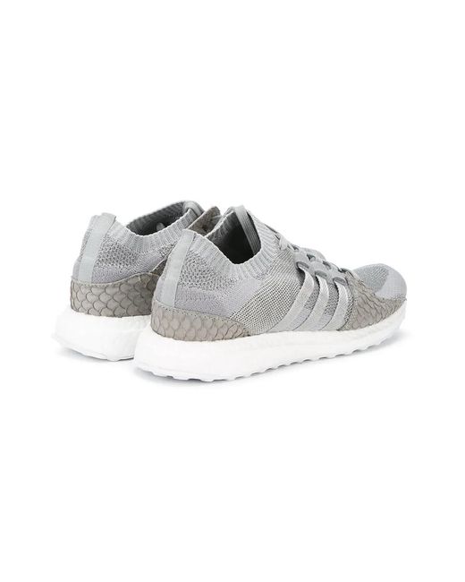 Adidas White X Pusha T Eqt Support Ultra Primeknit "Grayscale" Sneakers