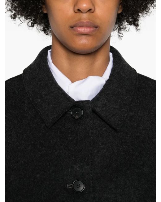 ROSSO35 Black Patch-Pocket Button Jacket