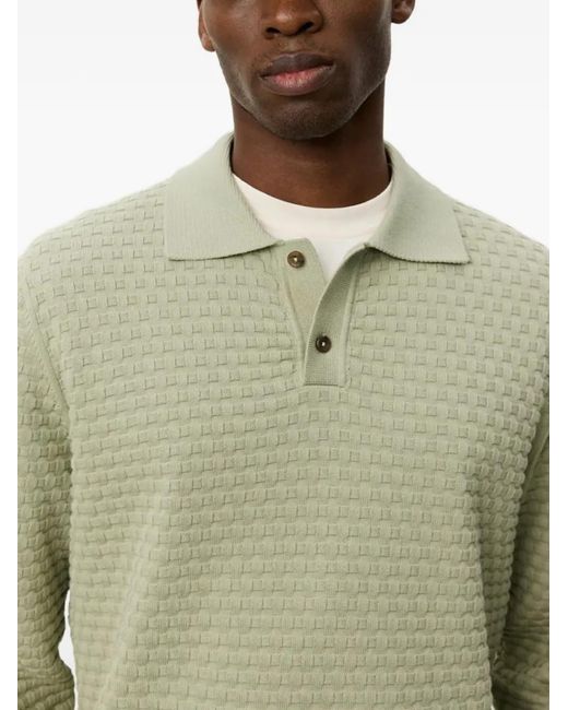 Les Deux Green Billy Weave Sweater for men