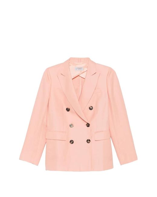 Alberto Biani Pink Double-Breasted Buttoned Blazer