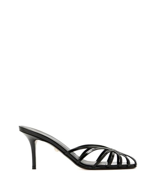 ALEVI Black Mel Stiletto Caged Sandals