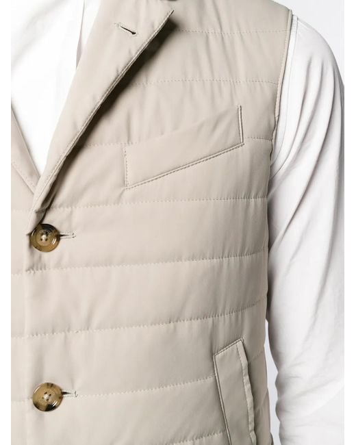 Eleventy Natural Padded Fitted Gilet for men