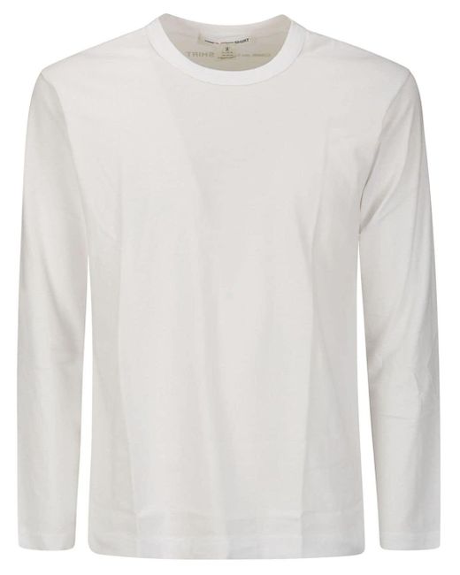 Comme des Garçons White Crew-neck Jersey T-shirt for men
