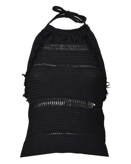 Isabel Marant Black Araliane Halterneck Top