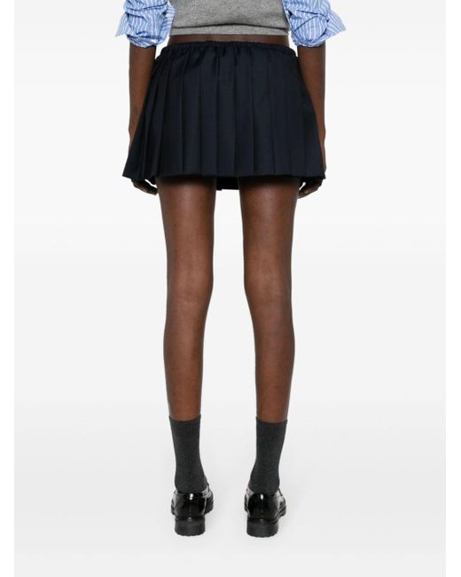 Minifalda plisada Miu Miu de color Black
