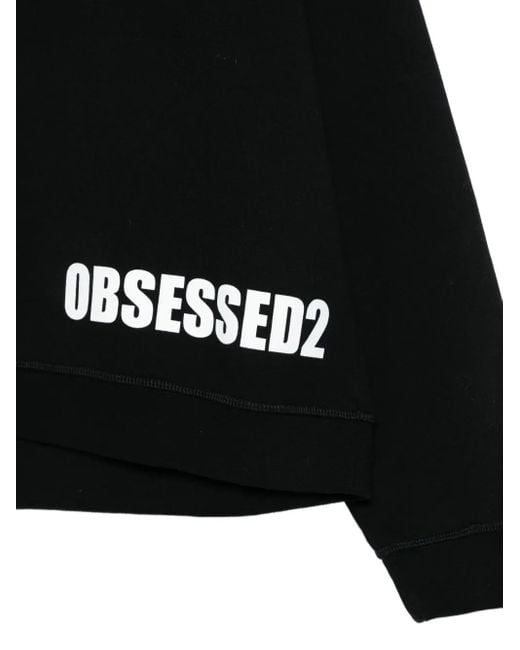 DSquared² Black Obsessed2 Logo Sweatshirt for men