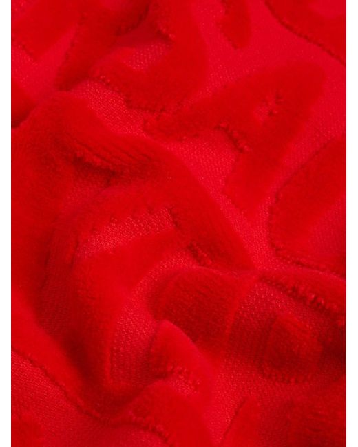 Versace Badjas Met Tekst in het Red