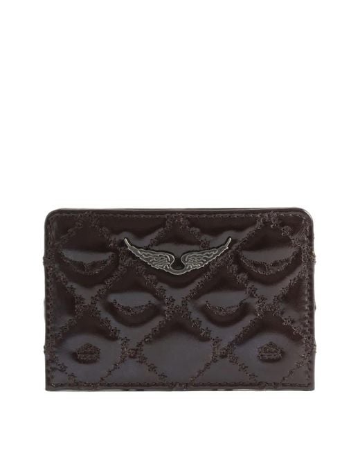 Zadig & Voltaire Black Monogram-Pattern Wallet