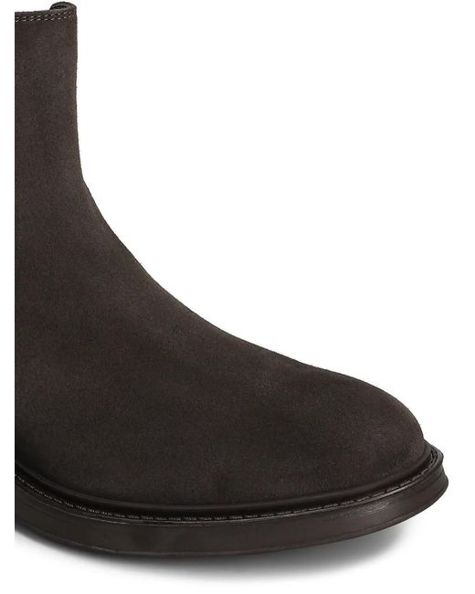 Green George Black Suede Chelsea Boots for men