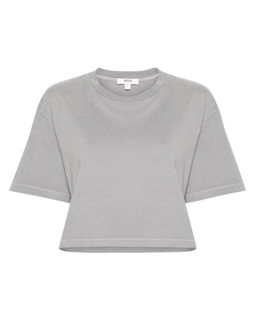 Agolde Gray Anya Cropped T-Shirt