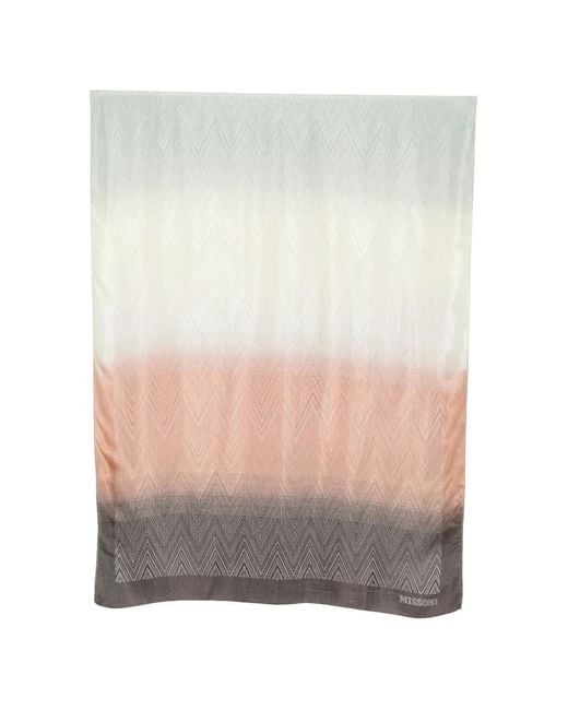 Missoni White Zigzag Scarf