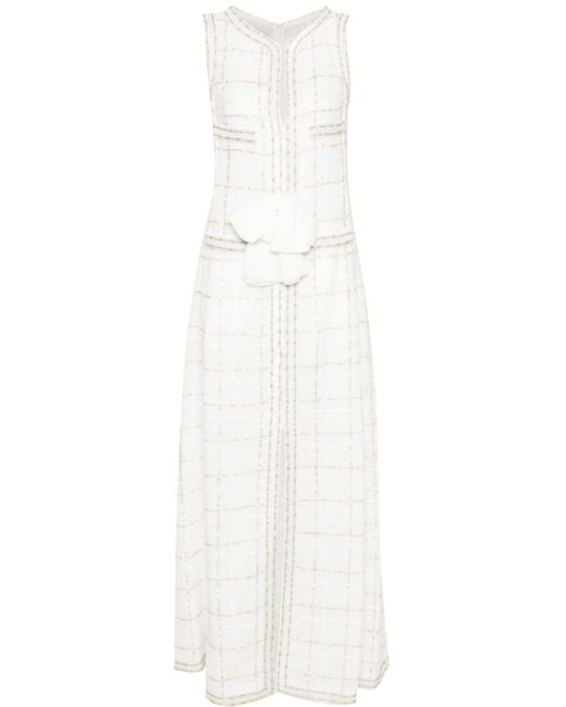 Giambattista Valli White Sequin-embellished Sleeveless Gown
