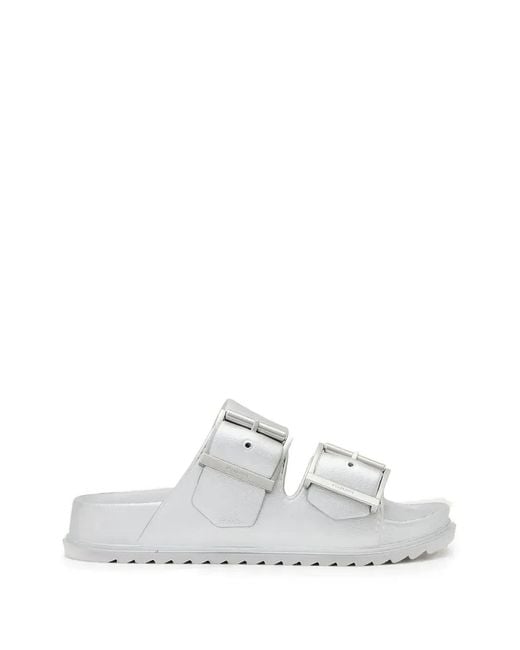 AllSaints White Sandales À Double Boucles