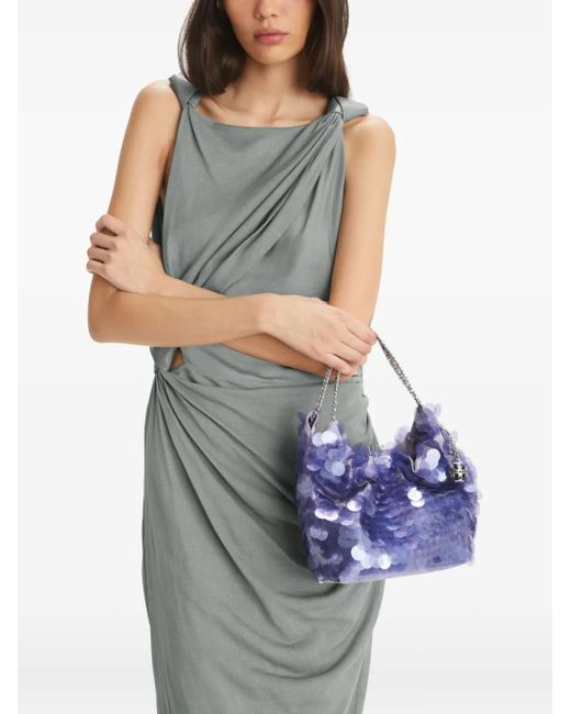 Tory Burch Blue Fleming Mini Hobo Bag