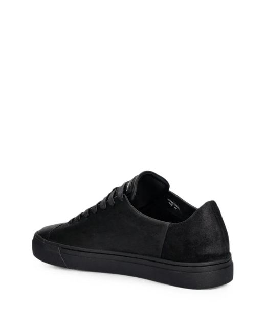 Crime London Black Logo-Print Panelled Sneakers for men