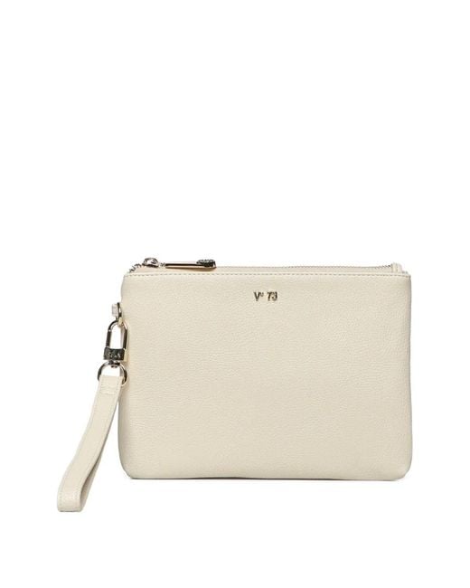V73 Natural Keira Zip-Up Clutch Bag