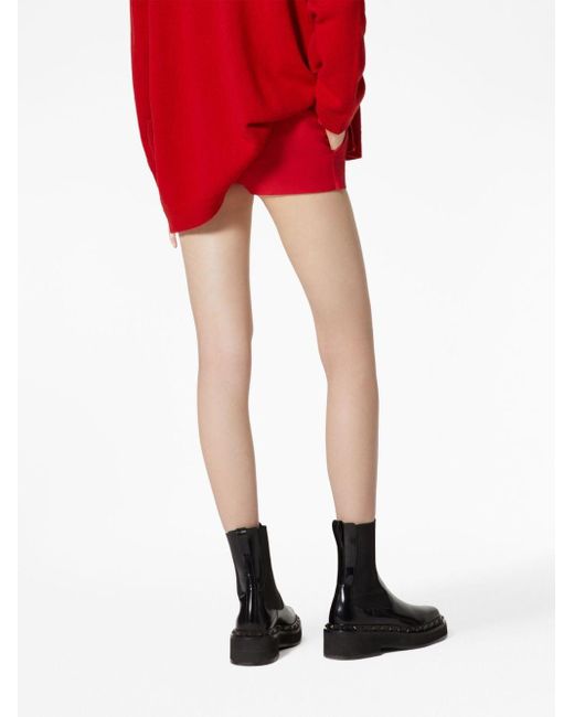 Minifalda Crepe Couture Valentino Garavani de color Red