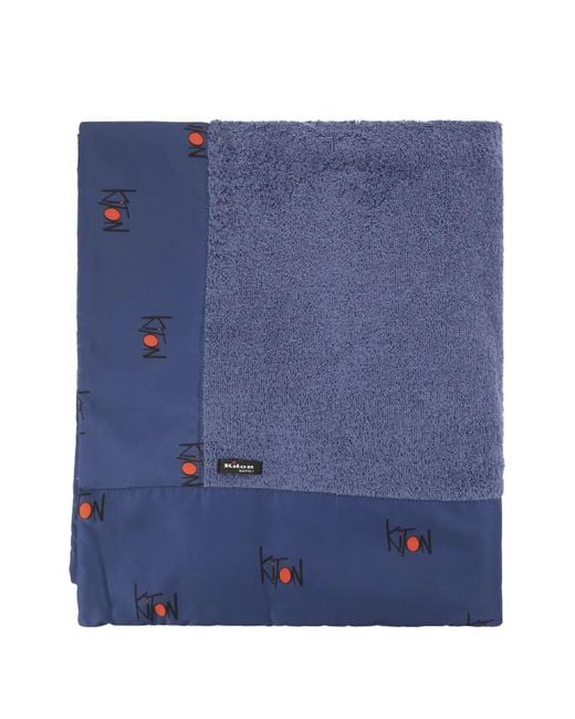 Kiton Blue Serviette De Plage À Logo