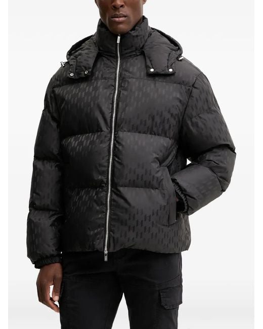 Chaqueta Con Capucha Y Motivo Karl Lagerfeld de hombre de color Black