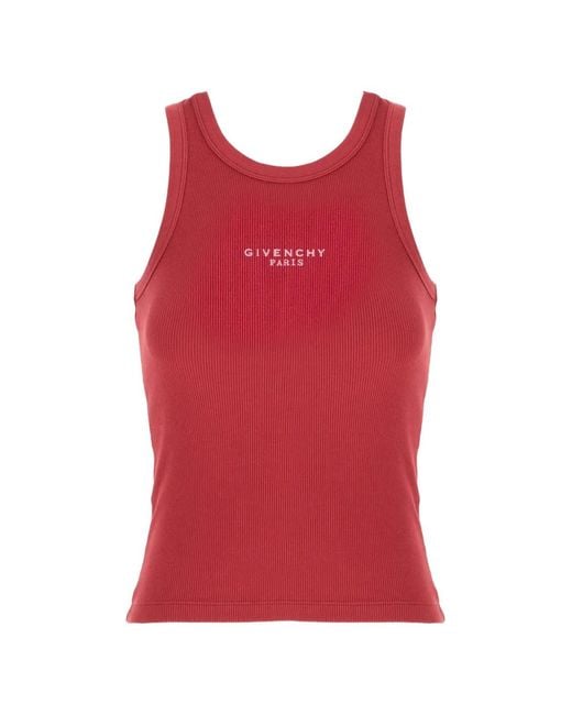 Top Con Logo Estampado Givenchy de color Red