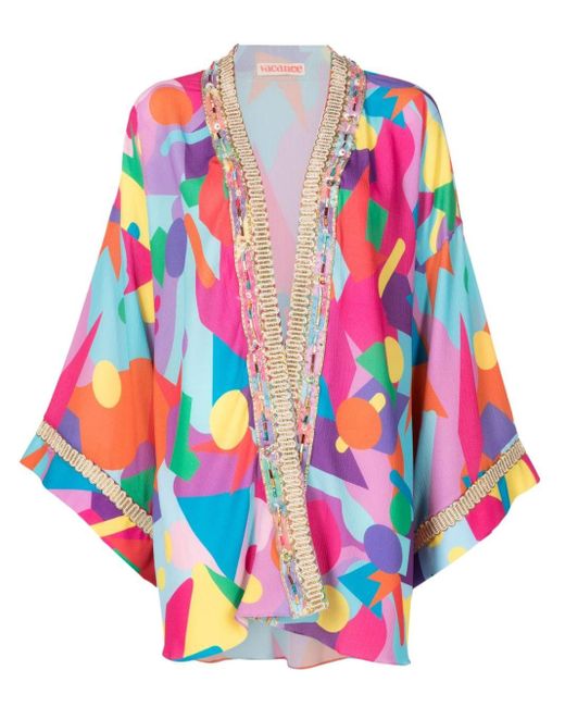Vestido bordado y estampado Olympiah de color Multicolor