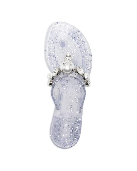 Casadei White Embellished Sandals