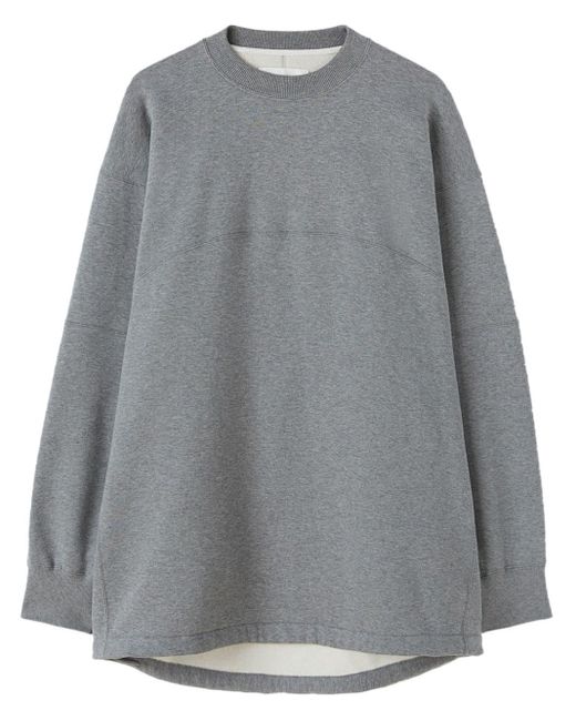 Jil Sander Gray Mélange-effect Cotton Sweatshirt for men
