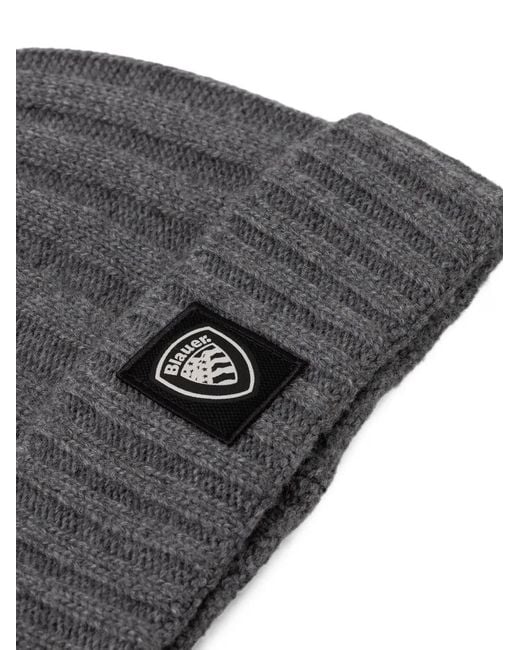 Blauer Gray Ribbed Patch Hat for men