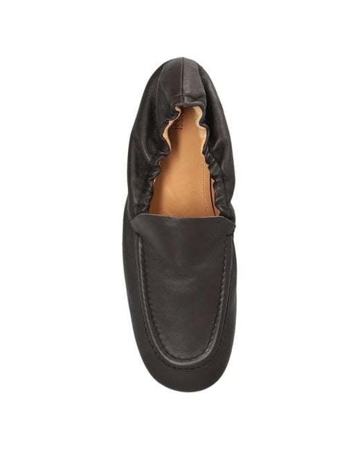Odissi White Leather Loafers