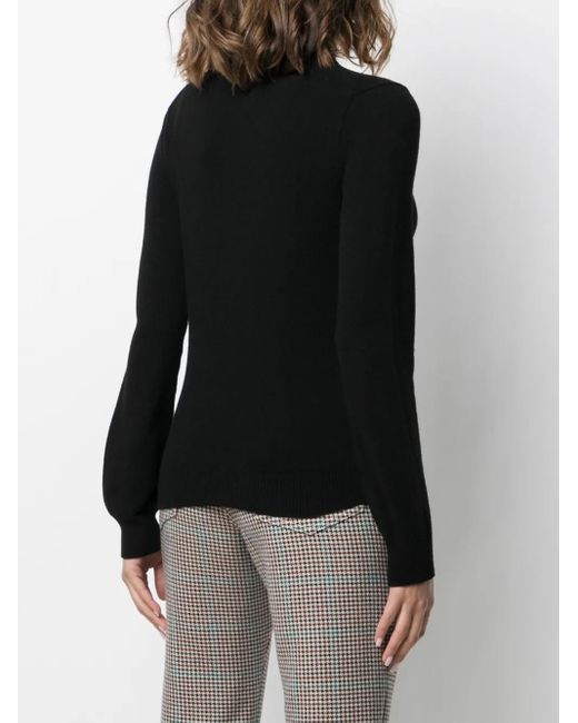 COMME DES GARÇONS PLAY Black Overlapping Heart Wool Cardigan
