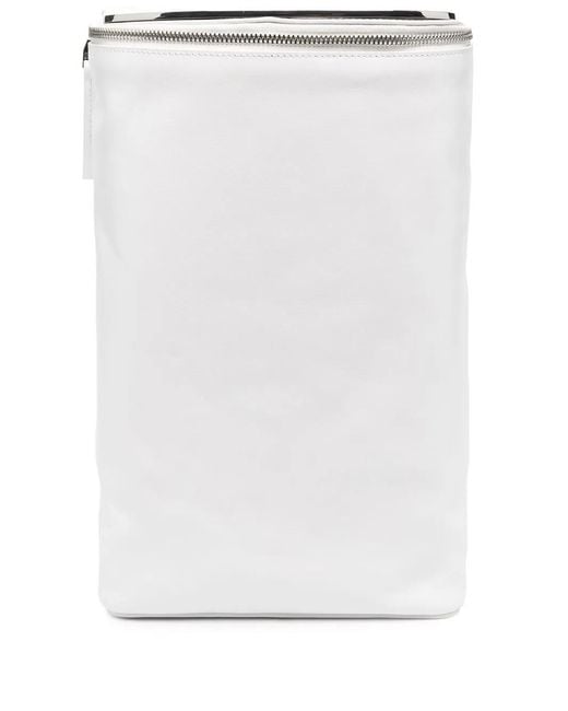 DIESEL White 1Dr Leather Backpack