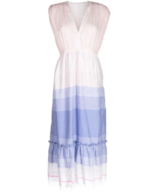 Lemlem White Jelba Gradient-Effect Dress