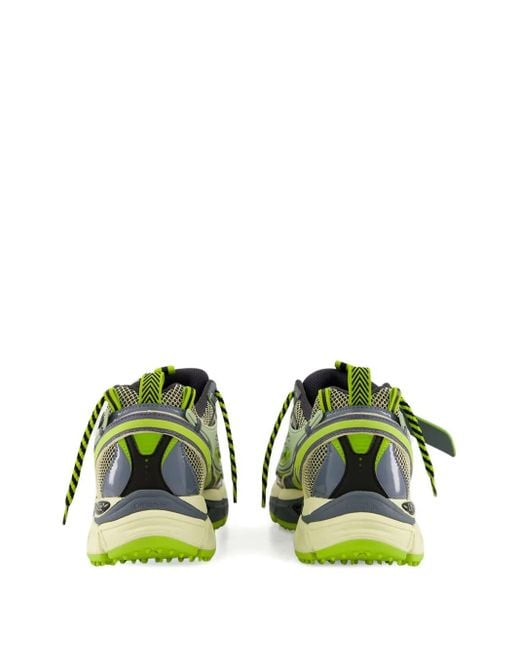 Off-White c/o Virgil Abloh Green Ow Be Right Back Lace-Up Rubber Sneakers for men